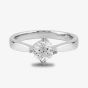 Starbright Silver 5.5mm Four Claw Twist Round Cubic Zirconia Ring R6028(5.5M) 3A