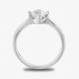 Starbright Silver 5.5mm Four Claw Twist Round Cubic Zirconia Ring R6028(5.5M) 3A