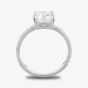 Starbright Silver Cushion-Cut Cubic Zirconia Shouldered Ring R6219 3A