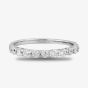 Starbright Silver Cubic Zirconia Claw Set Half Eternity Ring R6545 1/3 3A