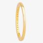 Starbright Gold Cubic Zirconia Claw Set Narrow Half Eternity Ring R6843 3A GP