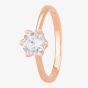 Starbright Rose 6mm Six Claw Round Cubic Zirconia Ring R3227(6M) 3A RGP