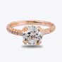 Starbright Rose Cushion-Cut Cubic Zirconia Shouldered Ring R6219 3A RGP