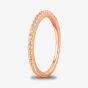 Starbright Rose Cubic Zirconia Claw Set Narrow Half Eternity Ring R6843 3A RGP