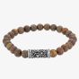 Bourne and Wilde Mens Brown Bronzite Bead Bracelet UR12-11