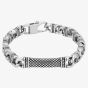 Bourne and Wilde Mens Textured Curb Link Bracelet UR27-01
