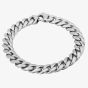 Bourne and Wilde Mens Stainless Steel 21cm Heavy Matte Flat Curb Bracelet STBTH007