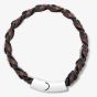 Bourne and Wilde Mens Dark Brown Wide Leather Bracelet OSB-2356SBN