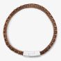 Bourne and Wilde Mens Brown Woven Leather Bracelet OSB-2257SDBN