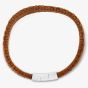 Bourne and Wilde Mens Tan Brown Woven Leather Bracelet OSB-2257SBN