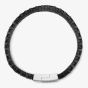 Bourne and Wilde Mens Black Woven Leather Bracelet OSB-2257SBK