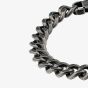 Bourne and Wilde Stainless Steel Black Curb Chain Bracelet OSB-2387S-ANTI
