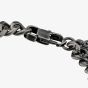 Bourne and Wilde Stainless Steel Black Curb Chain Bracelet OSB-2387S-ANTI