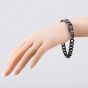 Bourne and Wilde Stainless Steel Black Curb Chain Bracelet OSB-2387S-ANTI