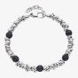 Unique Stainless Steel Lava Stone Chain Bracelet LAB-279/21CM