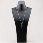 Bourne and Wilde Stainless Steel Reptile Pattern Cross Pendant Necklace OSN-427S-BX