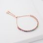 Ted Baker MELRAH Rose Gold Tone Icon Rainbow Crystal Slider Bracelet TBJ2968-24-67
