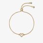 Ted Baker Amorita Gold Tone Crystal Open Heart Toggle Bracelet TBJ3833-02-02