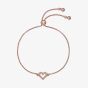 Ted Baker Amorita Rose Gold Tone Crystal Halo Heart Toggle Bracelet TBJ3833-24-02