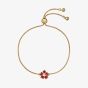 Ted Baker Petial Gold Tone Pink Flower Toggle Bracelet TBJ3646-02-457