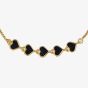 Ted Baker HARRIET Gold Tone Plated Black Enamel Heart Bracelet TBJ4214-02-05