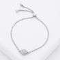 Ted Baker SOLETA Solitaire Sparkle Silver Tone & Crystal Adjustable Bracelet TBJ3699-01-02