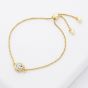 Ted Baker SOLETA Solitaire Sparkle Gold Tone & Crystal Adjustable Bracelet TBJ3699-02-02