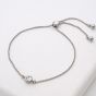 Ted Baker SARSAA Silver Tone Mini Crystal Adjustable Slider Bracelet TBJ3180-01-02