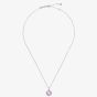 Ted Baker Crastel Silver Tone Pink Crystal Necklace TBJ3692-01-70