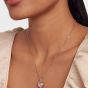 Ted Baker Crastel Silver Tone Pink Crystal Necklace TBJ3692-01-70