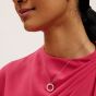 Ted Baker LOELLE Silver Tone Plated Circle Pendant Necklace TBJ3816-01-03