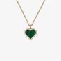 Ted Baker Morelie Gold Tone Green Monogram Heart Necklace TBJ3795-02-180