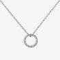 Ted Baker HERI Silver Tone Plated Crystal Open Circle Pendant TBJ4225-01-02