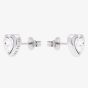 Ted Baker HAN Silver Tone Crystal Heart Stud Earrings TBJ1654-01-02