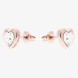 Ted Baker HAN Rose Gold Tone Crystal Heart Stud Earrings TBJ1654-24-02