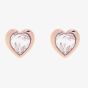 Ted Baker HAN Rose Gold Tone Crystal Heart Stud Earrings TBJ1654-24-02
