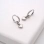 Ted Baker HARRIE Silver Tone Heart Huggie Hoop Earrings TBJ2578-01-03