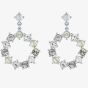 Ted Baker CRISSTY Silver Tone Large Crystal Hoop Drop Earrings TBJ3055-01-01