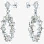Ted Baker CRISSTY Silver Tone Large Crystal Hoop Drop Earrings TBJ3055-01-01