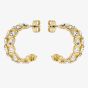 Ted Baker Senelda Serpentine Crystal Gold Tone Wide Hoop Earrings TBJ3452-02-02