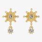 Ted Baker Celtis Crystal Star Gold Tone Dropper Earrings TBJ3495-02-02