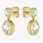 Ted Baker Craset Gold Tone Plated Crystal Dropper Earrings TBJ3694-02-02