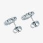 Ted Baker HALIANA Silver Tone Halo Crystal Stud Earrings TBJ3812-01-02
