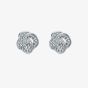 Ted Baker Florine Silver Tone Cubic Zirconia Flower Stud Earrings TBJ3848-01-02
