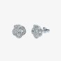 Ted Baker Florine Silver Tone Cubic Zirconia Flower Stud Earrings TBJ3848-01-02