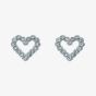 Ted Baker Amorina Silver Tone Cubic Zircona Halo Heart Stud Earrings TBJ3834-01-02