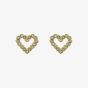 Ted Baker Amorina Rose Gold Tone Crystal Open Heart Stud Earrings TBJ3834-02-02