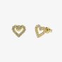 Ted Baker Amorina Rose Gold Tone Crystal Open Heart Stud Earrings TBJ3834-02-02