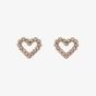 Ted Baker Amorina Gold Tone Crystal Open Heart Stud Earrings TBJ3834-24-02
