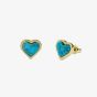 Ted Baker Faris Gold Tone Faceted Turquoise Heart Stud Earrings TBJ3968-02-32
